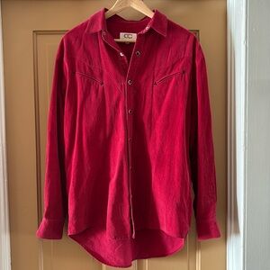 Chad fox vintage western red corduroy button down